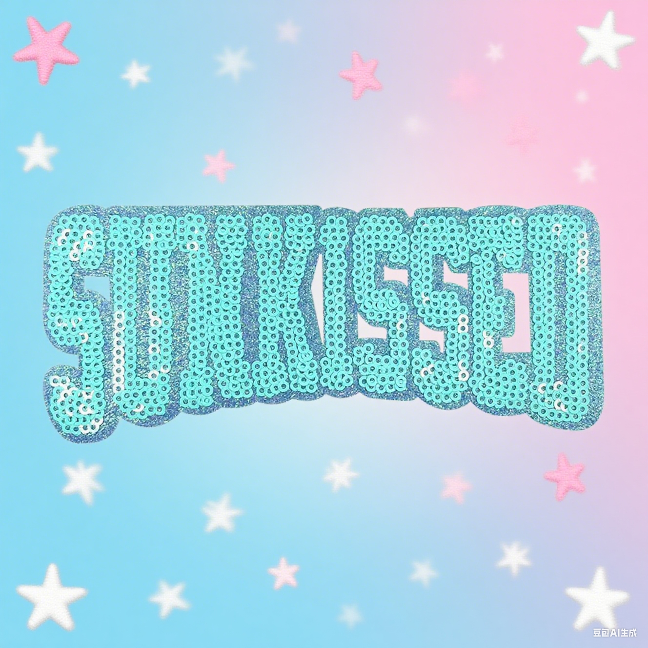 Summer Sunkissed Sequin turquoise Patches - Clpatch