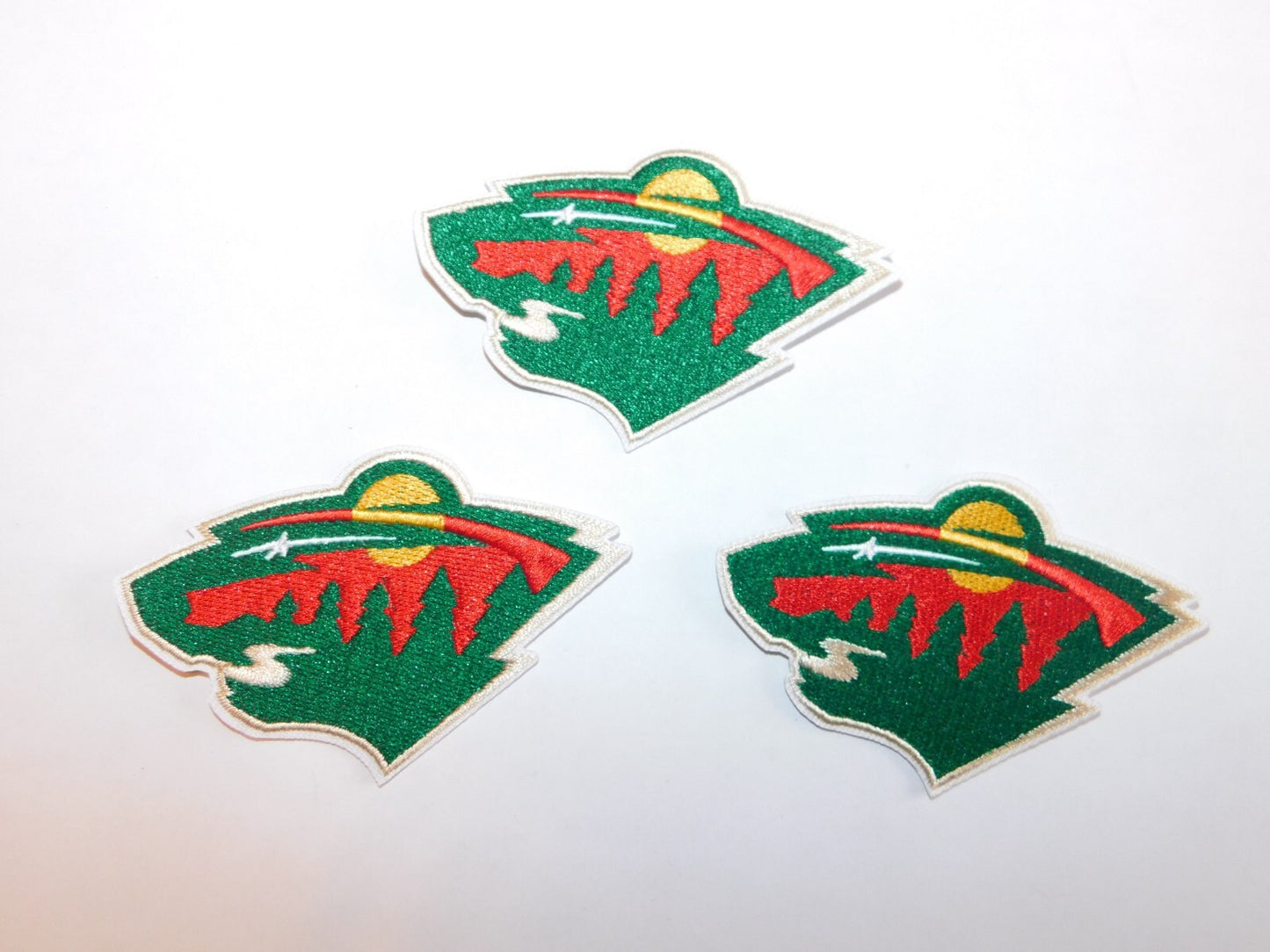 NCAA Minnesota Wild Three 3" Iron On Embroidered Patch - Clpatch