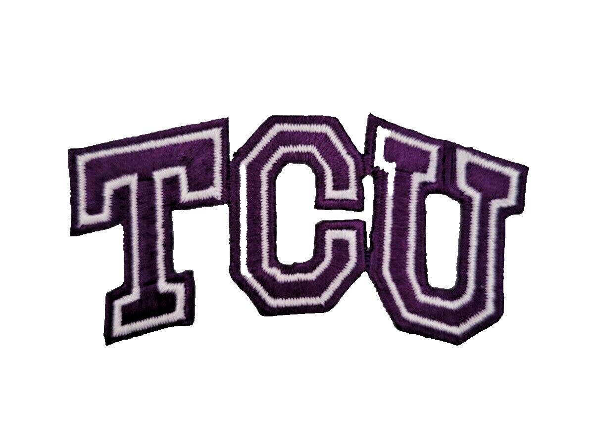 NCAA TCU Horned Frogs Team Logo Embroidered 3in Iron / Sew-On Patch - Clpatch