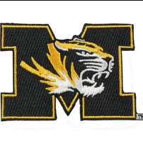 NCAA Missouri Tigers M University Logo Iron On Embroidered Patch - Clpatch