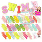 26 polychrome letters chenille embroidered patch with gold edge - Clpatch