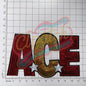 ACE Tennis, one dollar bill sequin embroidered patch - Clpatch