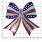 Big Independence Day bow, embroidered patches