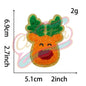 Christmas style blend chenille adhesive patches with gold edge - Clpatch