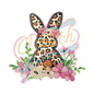 Easter- Leopard Bunny Chenille embroidery patch - Clpatch