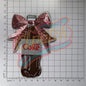 Fun Diel coke with bow sliver bow sequin & chenille patch - Clpatch