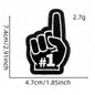 Trendy Small Glitter Sport Number One Finger Trucker Hat Patches - Clpatch