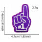 Trendy Small Glitter Sport Number One Finger Trucker Hat Patches - Clpatch
