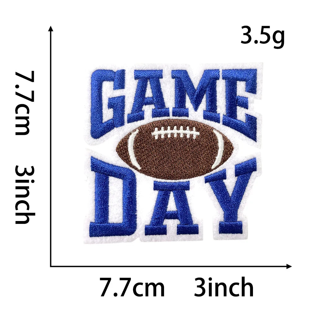 Sport 3IN Football Game Day Embroidery Patch - Clpatch