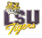 NCAA Trendy Purple LSU Tiger Sequin Patches Iron on big patch - Clpatch