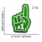 Trendy Small Glitter Sport Number One Finger Trucker Hat Patches - Clpatch