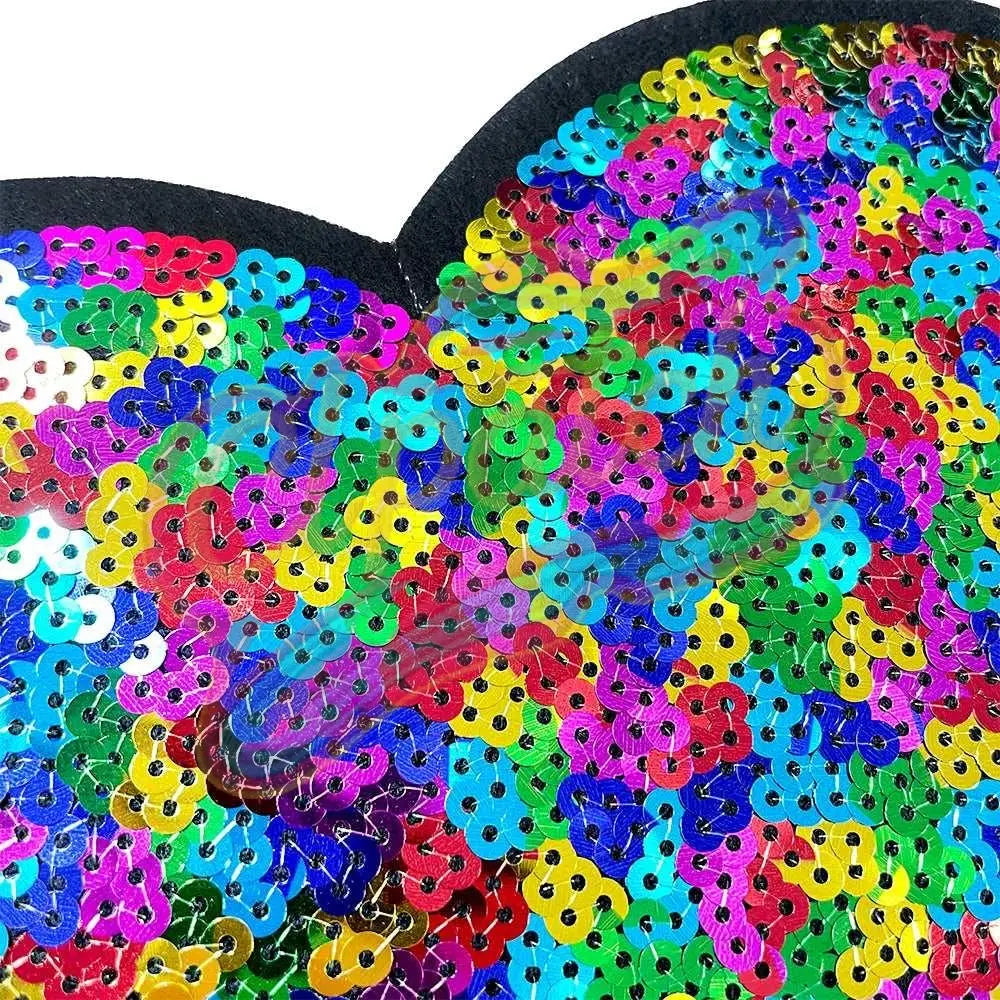 Large Colorful heart patch adhesive patch for Valentine's Day - Clpatch