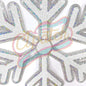 Large Sequins Embroidered patch with snowflake - Clpatch
