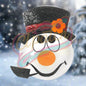 Large Snowman bead in winter adhesive patches - Clpatch
