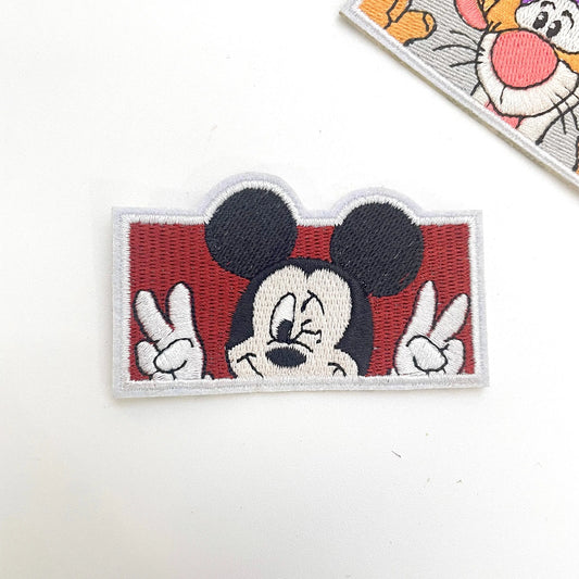Mitch-victory gesture embroidered patch with adhesive Clpatch   huge range of embroidery patch