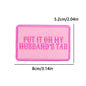 pink letter saying ironing embroidery patch - Clpatch