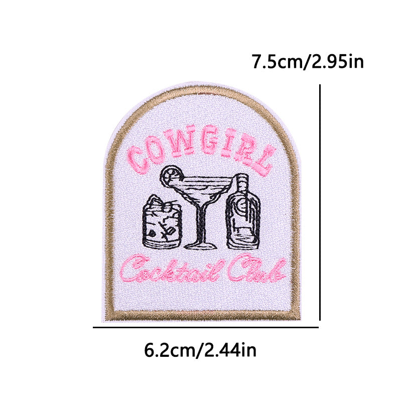 pink letter saying ironing embroidery patch - Clpatch