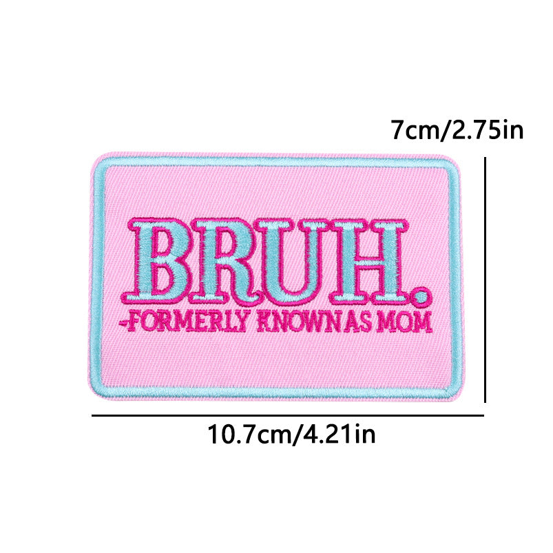 pink letter saying ironing embroidery patch - Clpatch