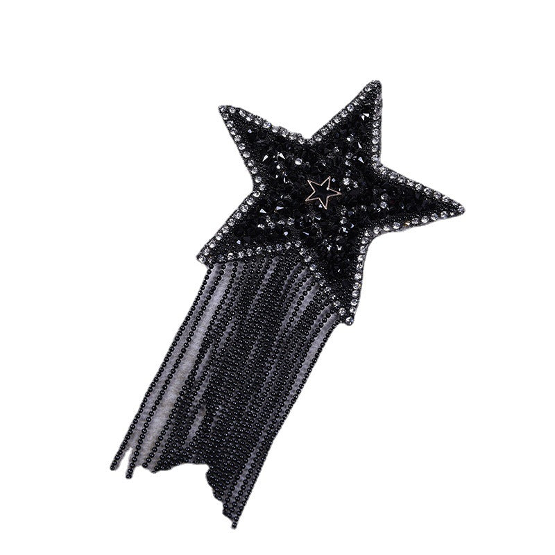 New pentagram fringed diamond hot map hat hot diamond accessories cloth sticker - Clpatch