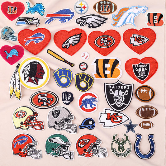 football team embroidery iron on patches