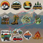 Outdoor Camping Embroidered Iron On Patches,Vintage Retro Patches,Mountain Camping Adventure Patch for bag，DIY，Jeans，Clothing - Clpatch