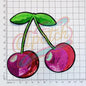 Pink cherry sequins embroidery patch - Clpatch