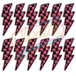 Plaid lightning chenille adhesive embroidered cloth with gold trim - Clpatch