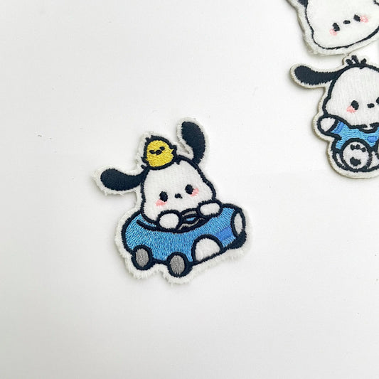 Sanrio POCHACCO drive embroidered sticker with adhesive Clpatch   huge range of embroidery patch