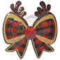 Sequins pongee bow Reindeer Embroidered patch - Clpatch