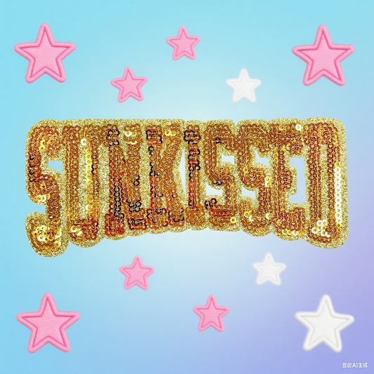 Summer Sunkissed  Sequin gold Patches - Clpatch