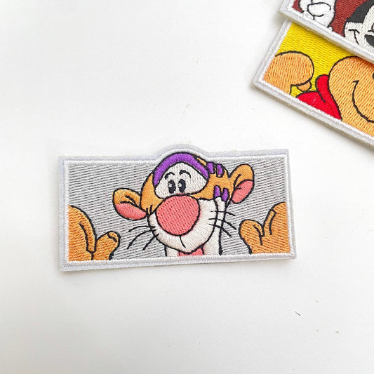 Tigger embroidered patch with adhesive Clpatch   huge range of embroidery patch