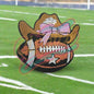 Western cowboy Football large chenille Adhesive patches - Clpatch